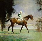 Edmund Charles Tarbell Thoroughbred with Jockey up painting